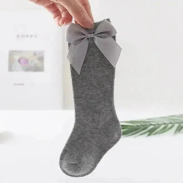 2020 Baby Girls Socks New Toddlers Girl Big Bow Knee High Long Soft Kids Socks Bowknot 100% Cotton 0-3 Years Newborn Socks - Image #8