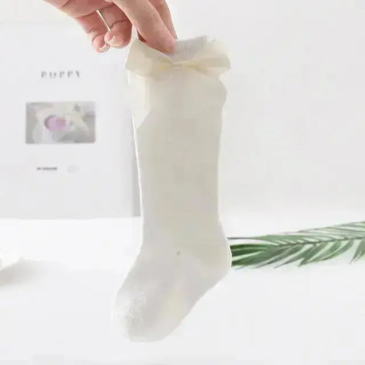 2020 Baby Girls Socks New Toddlers Girl Big Bow Knee High Long Soft Kids Socks Bowknot 100% Cotton 0-3 Years Newborn Socks - Image #1