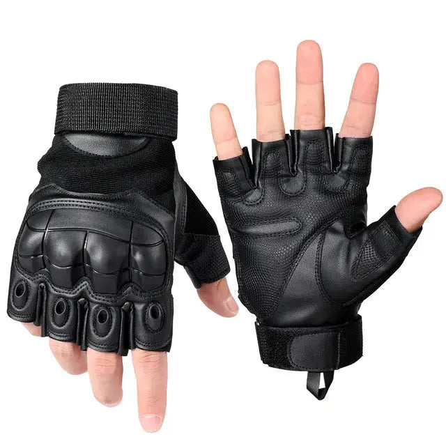 Touch Screen Tactical Gloves PU Leather Army Military Combat Airsoft Sports Cycling Paintball Hunting Full Finger Glove Men - Image #8