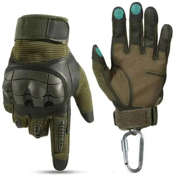 Touch Screen Tactical Gloves PU Leather Army Military Combat Airsoft Sports Cycling Paintball Hunting Full Finger Glove Men - Image #5