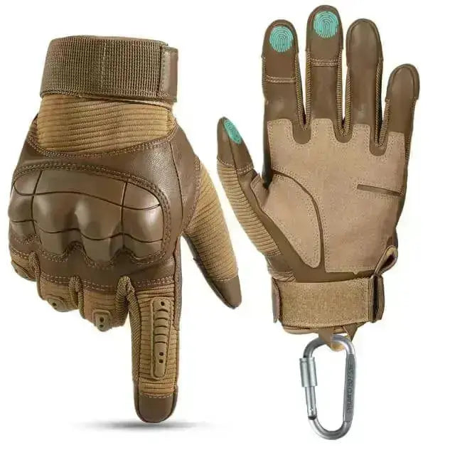 Touch Screen Tactical Gloves PU Leather Army Military Combat Airsoft Sports Cycling Paintball Hunting Full Finger Glove Men - Image #2