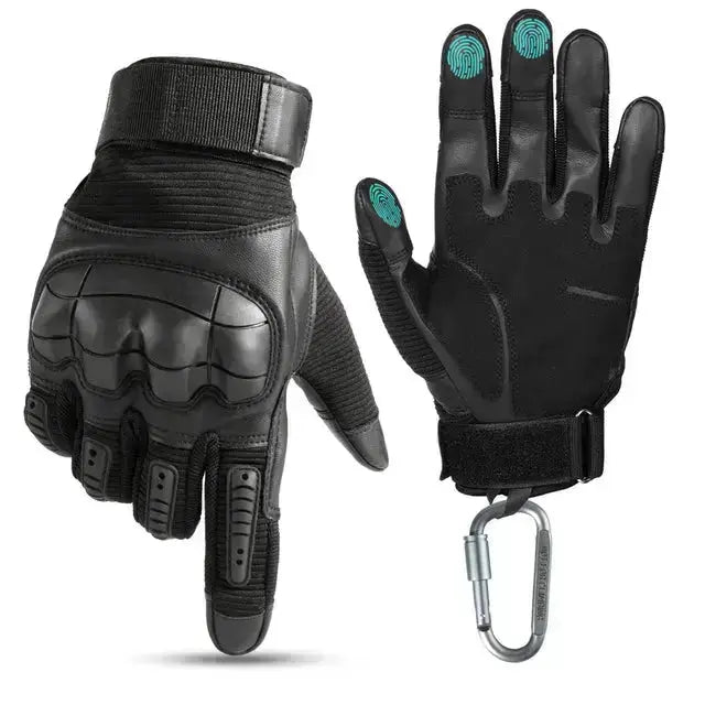 Touch Screen Tactical Gloves PU Leather Army Military Combat Airsoft Sports Cycling Paintball Hunting Full Finger Glove Men - Image #5
