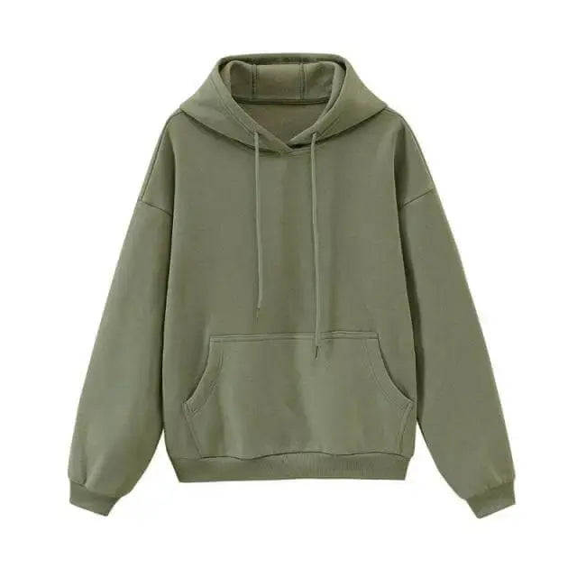 Toppies Womens Tracksuits Hooded Sweatshirts 2021 Autumn Winter Fleece Oversize Hoodies Solid Pullovers Jackets Unisex Couple - Image #2