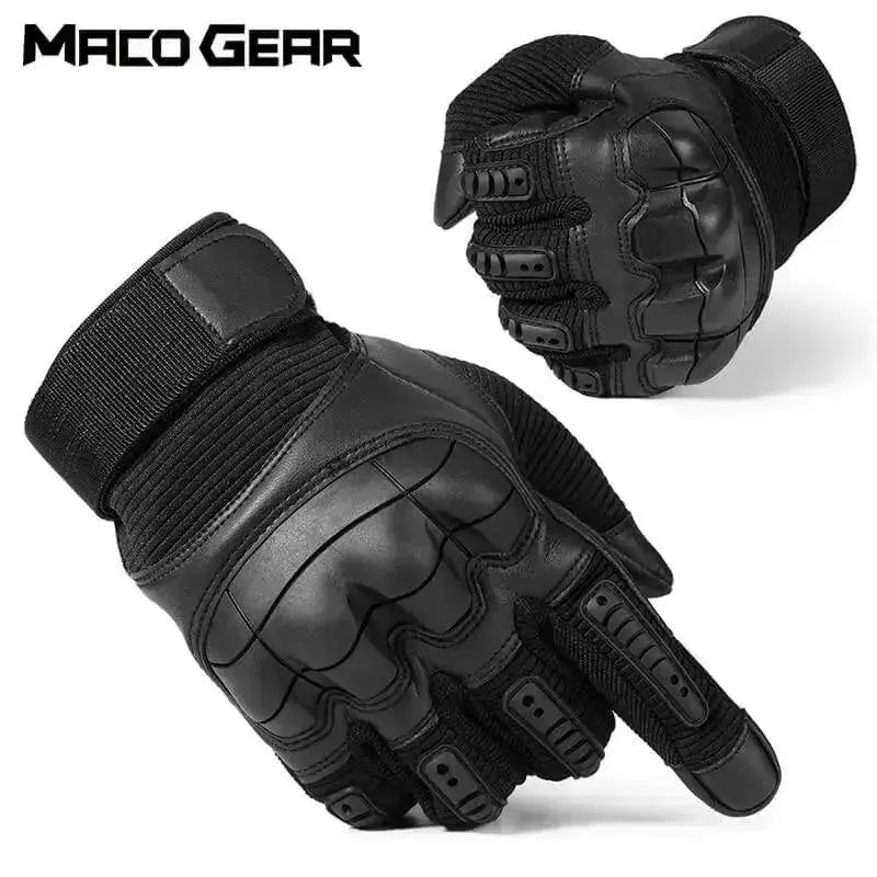 Touch Screen Tactical Gloves PU Leather Army Military Combat Airsoft Sports Cycling Paintball Hunting Full Finger Glove Men - Image #1