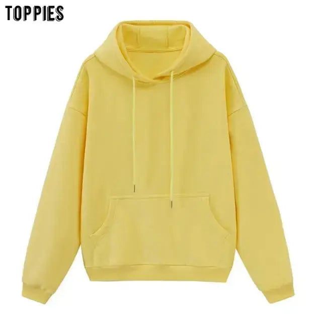 Toppies Womens Tracksuits Hooded Sweatshirts 2021 Autumn Winter Fleece Oversize Hoodies Solid Pullovers Jackets Unisex Couple - Image #38