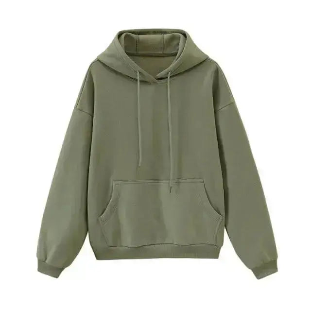 Toppies Womens Tracksuits Hooded Sweatshirts 2021 Autumn Winter Fleece Oversize Hoodies Solid Pullovers Jackets Unisex Couple - Image #2