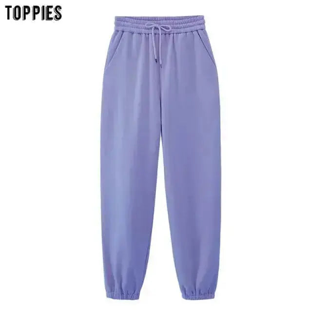Toppies Womens Tracksuits Hooded Sweatshirts 2021 Autumn Winter Fleece Oversize Hoodies Solid Pullovers Jackets Unisex Couple - Image #7