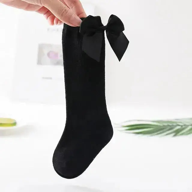 2020 Baby Girls Socks New Toddlers Girl Big Bow Knee High Long Soft Kids Socks Bowknot 100% Cotton 0-3 Years Newborn Socks - Image #5