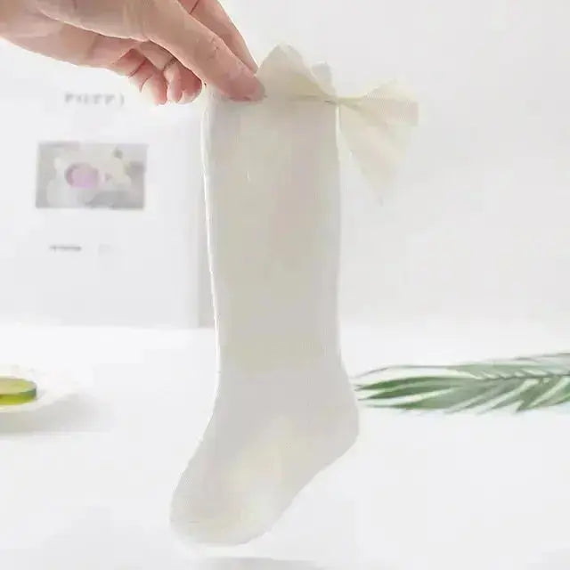 2020 Baby Girls Socks New Toddlers Girl Big Bow Knee High Long Soft Kids Socks Bowknot 100% Cotton 0-3 Years Newborn Socks - Image #9