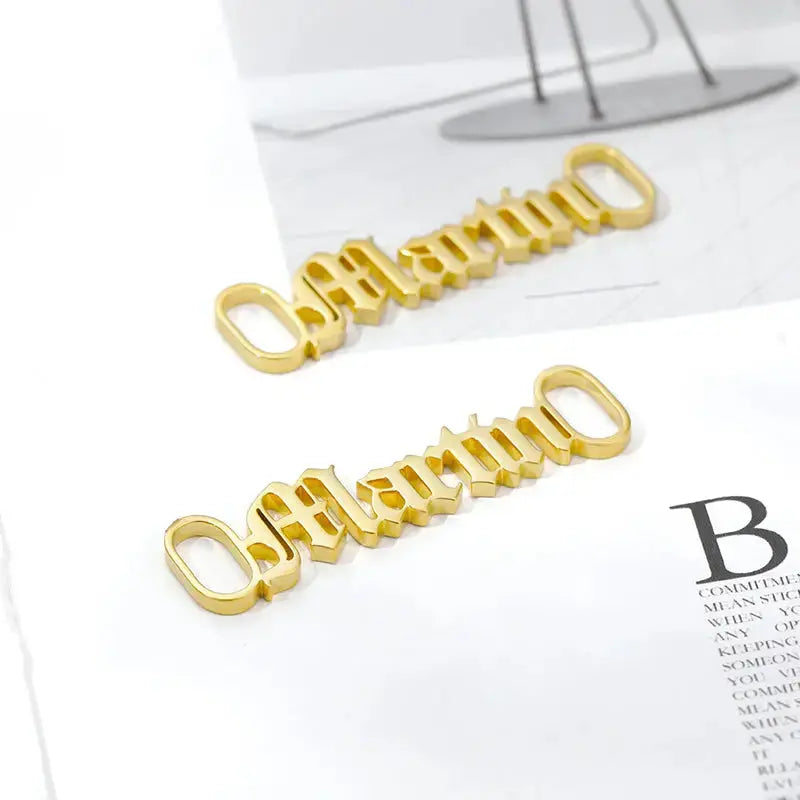 One Pair Personalized Name Shoe Buckle Foot Jewelry Stainless Steel Custom Nameplate Year Date Shoe Buckle Friend Gifts - Image #20