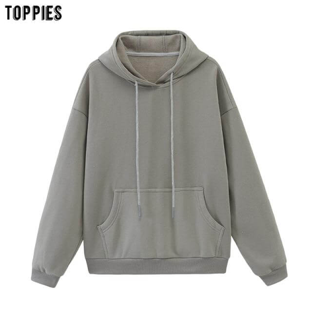 Toppies Womens Tracksuits Hooded Sweatshirts 2021 Autumn Winter Fleece Oversize Hoodies Solid Pullovers Jackets Unisex Couple